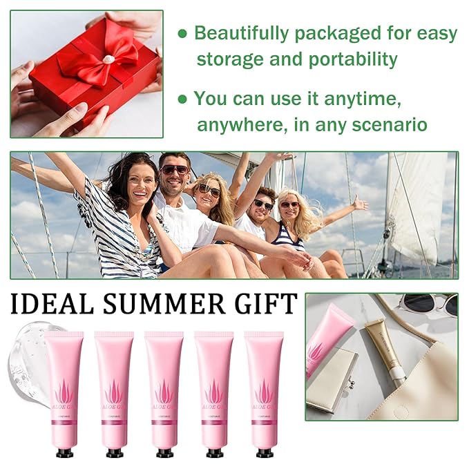 Aloe Vera Gel for Sunburn Relief,Hydrating Travel Size Aloe Vera Gel for Face,Moisturizing Sunburn Relief After Sun Lotion,Fast Absorbing,Non-Sticky Cooling After Sun Lotion Face Moisturizer (B)