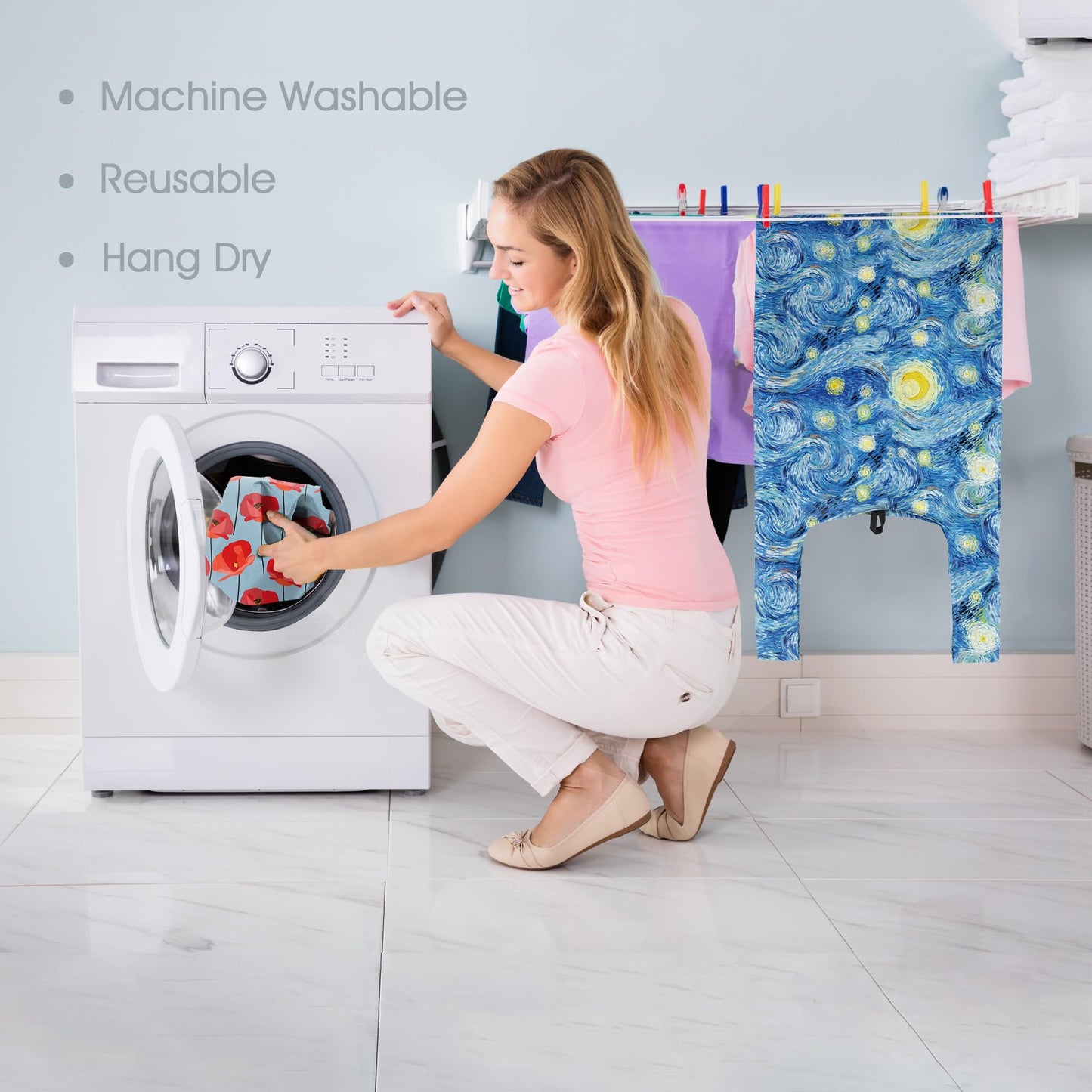 BeeGreen Large Flower Tote Bag - 12 Pack Heavy Duty Reusable Grocery Bags and Foldable Shopping Bags for Groceries, Cute Travel Reusable Gifts,Lightweight Washable Cloth Bag With Handles for Women