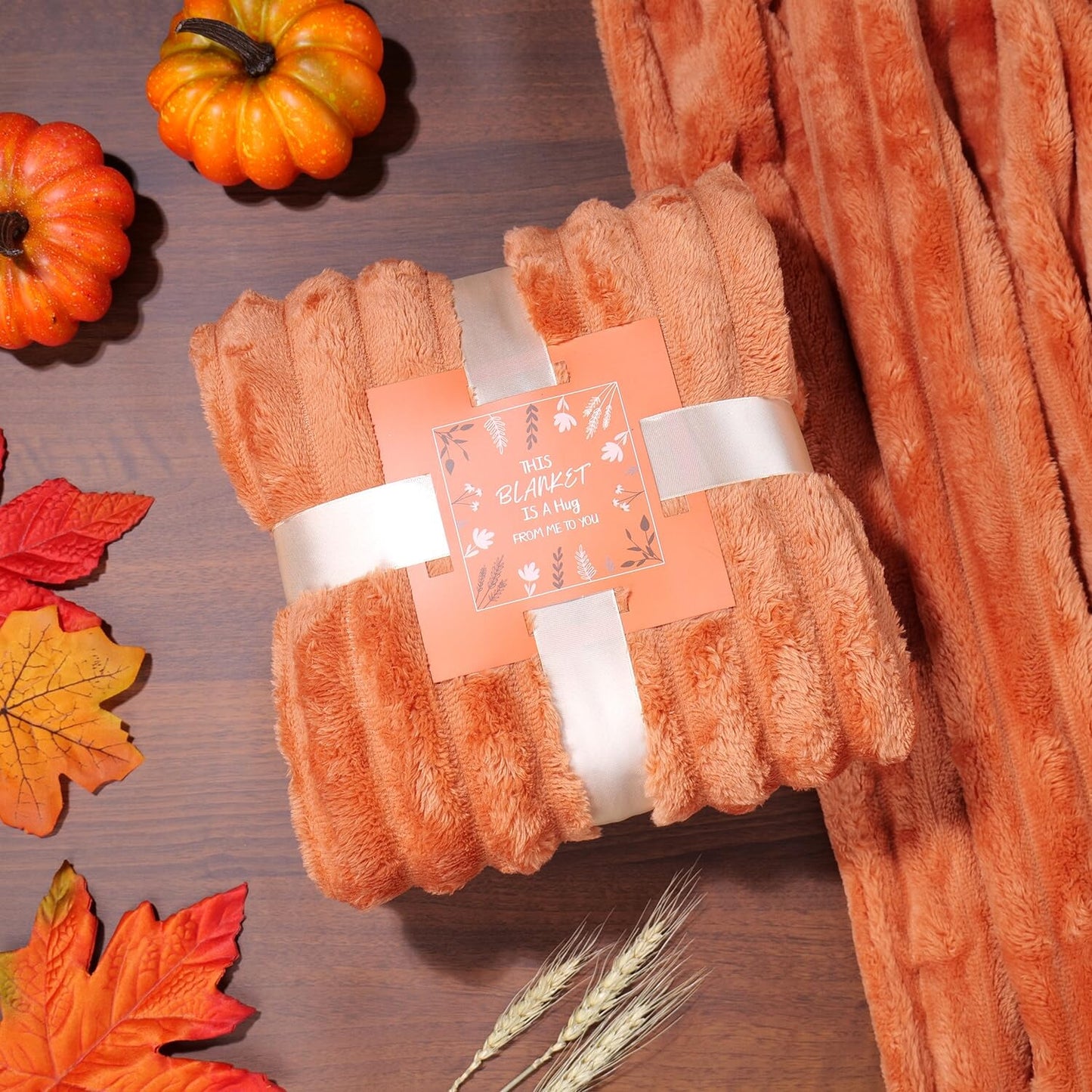 Self Care Package for Women, Orange Get Well Gifts for Women, Fall Gift Baskets for Woman, Thinking of You Self Care Gifts for Woman, Relaxing Birthday Spa Gift Baskets for Mom, Sister, Her, Friend