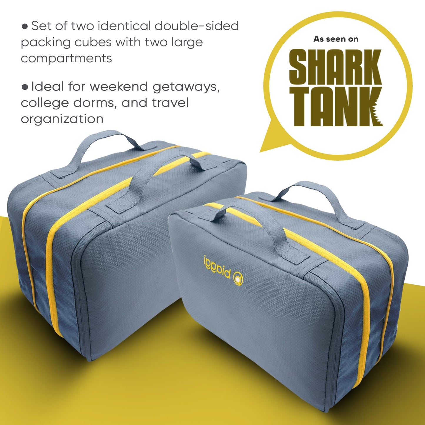 Biaggi Ultimate Compression ZipCube Set of 2 - Expandable Travel Organizer Bags for Suitcases, Lightweight Packing Cubes for Women & Men's Travel Accessories