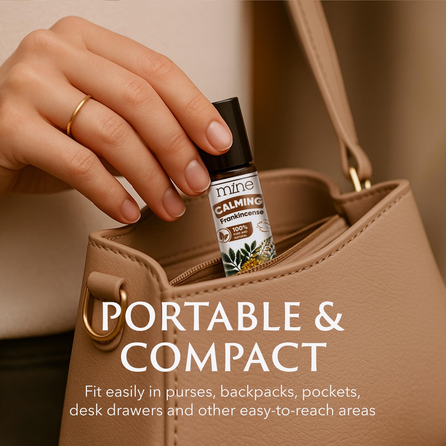 Mine Frankincense Essential Oil Roll On, Frankincense Oil, Calming Essential Oil Rollerball for Skin