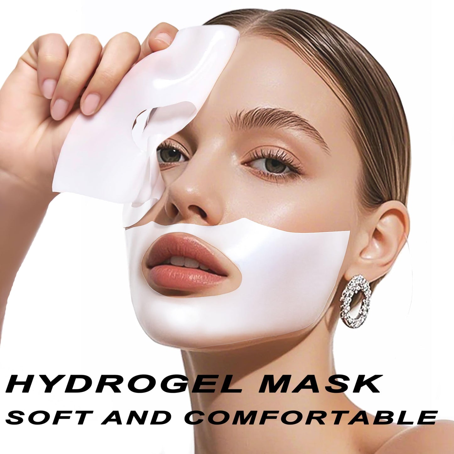 Bukamkom(8pcs Collagen Face Mask, Hydrogel Overnight Face Mask for Hydration & Soothing, Hydrogel Collagen Facial Mask, Face Masks Facial Masks Skincare