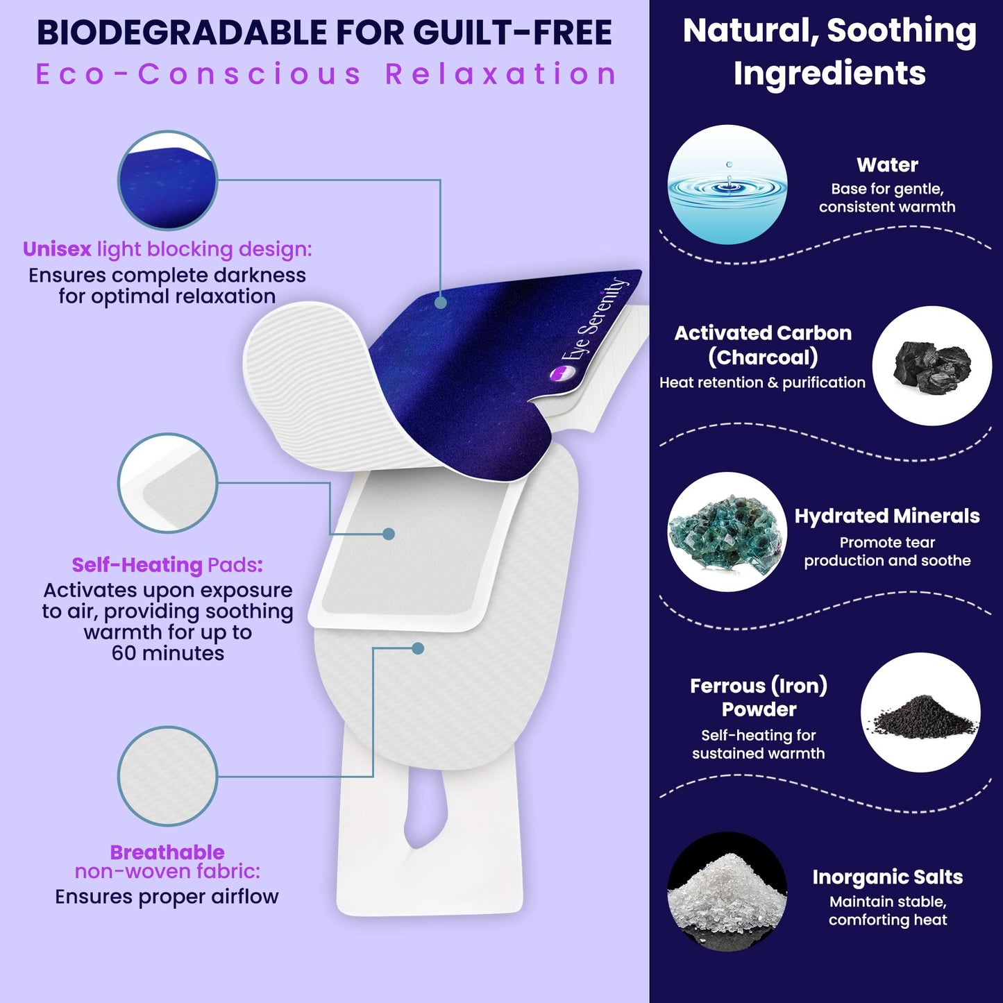 Steam Eye Mask Self-Heating Warm Compress for Dry Eye, Fast Relief for Stye, Puffy Sensitive Eyes - Moist Heat Mask for Sleep, 15 Pack