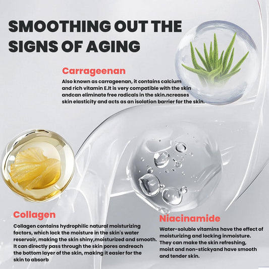 Dianzan Korean Overnight Bio-Collagen Mask, Deep Moisturizing, Firming, Glowing Glass Skin Mask, Brings Glass-Like Glow, Shrinks Pores, Diminishes Fine Lines, Gentle on Sensitive Skin, 35g x 4ea