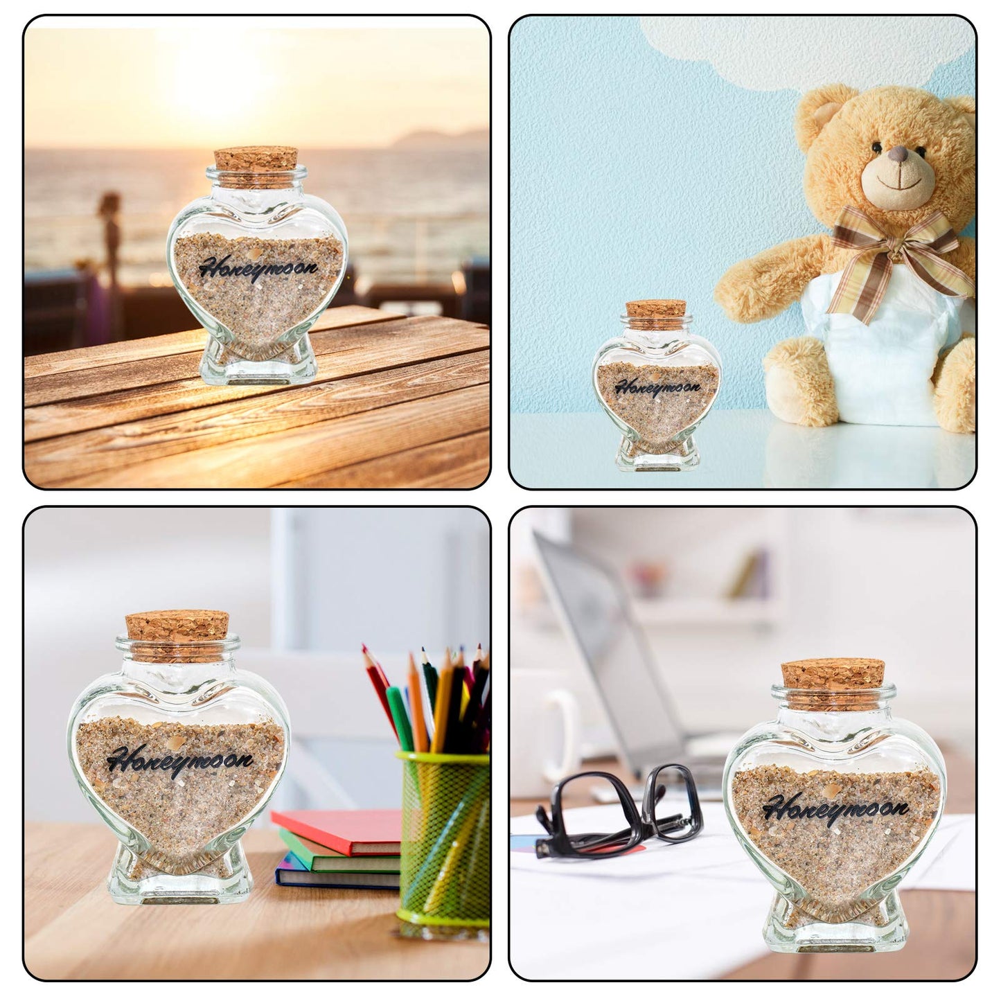 Honeymoon Gift - Honeymoon Sand Keepsake Jar - Wedding,Bridal Shower Gifts for Newlywed, Bride,Travel Gift for Couples,Fiance.