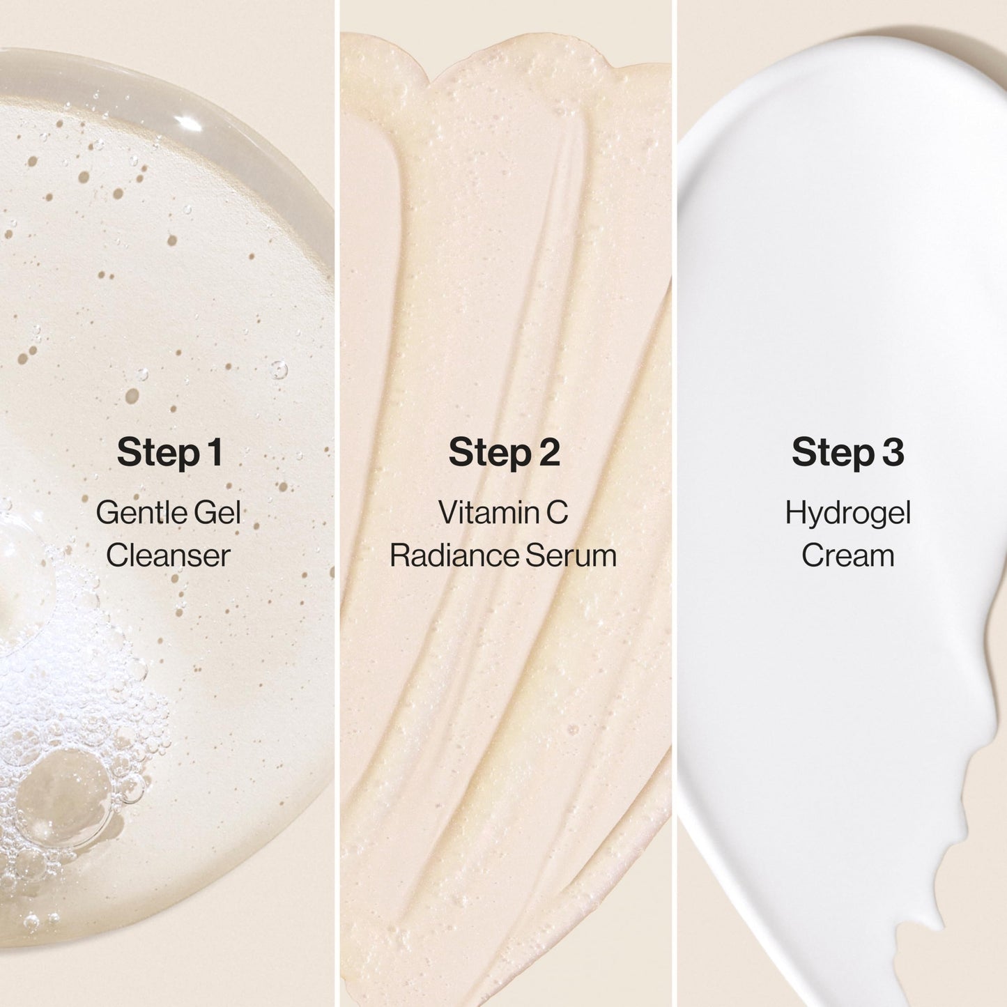 Honest Beauty The Icons Skincare Trio Travel Kit | Mini Hydrogel Cream, Gentle Gel Cleanser, Vitamin C Radiance Serum | Gentle for Sensitive Skin + Vegan