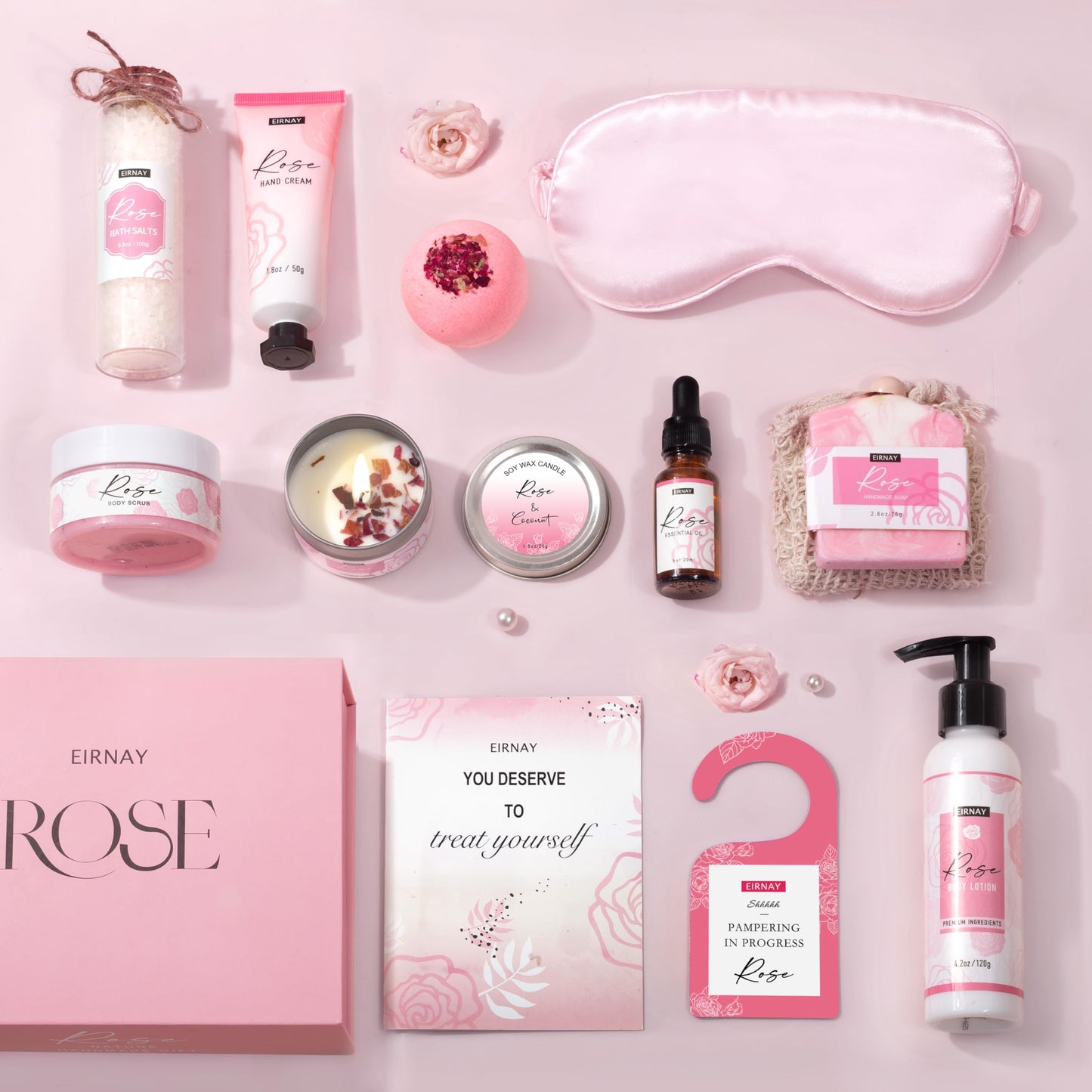 EIRNAY Gifts for Women Birthday Gift Baskets Home Spa Relaxing Self Care Gift for Woman Mom Her Sister Wife Auntie Care Package Thank You Gift Bridal Shower for Women Friendship Ideas