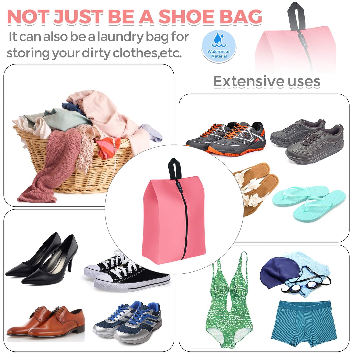 YAMIU Packing Cubes for Suitcases, 7 Pcs luggage organizer bags with Shoe Bag, 2 Waterproof Travel Toiletry Bags, Travel Cubes for Travel Essentials Travel Accessories