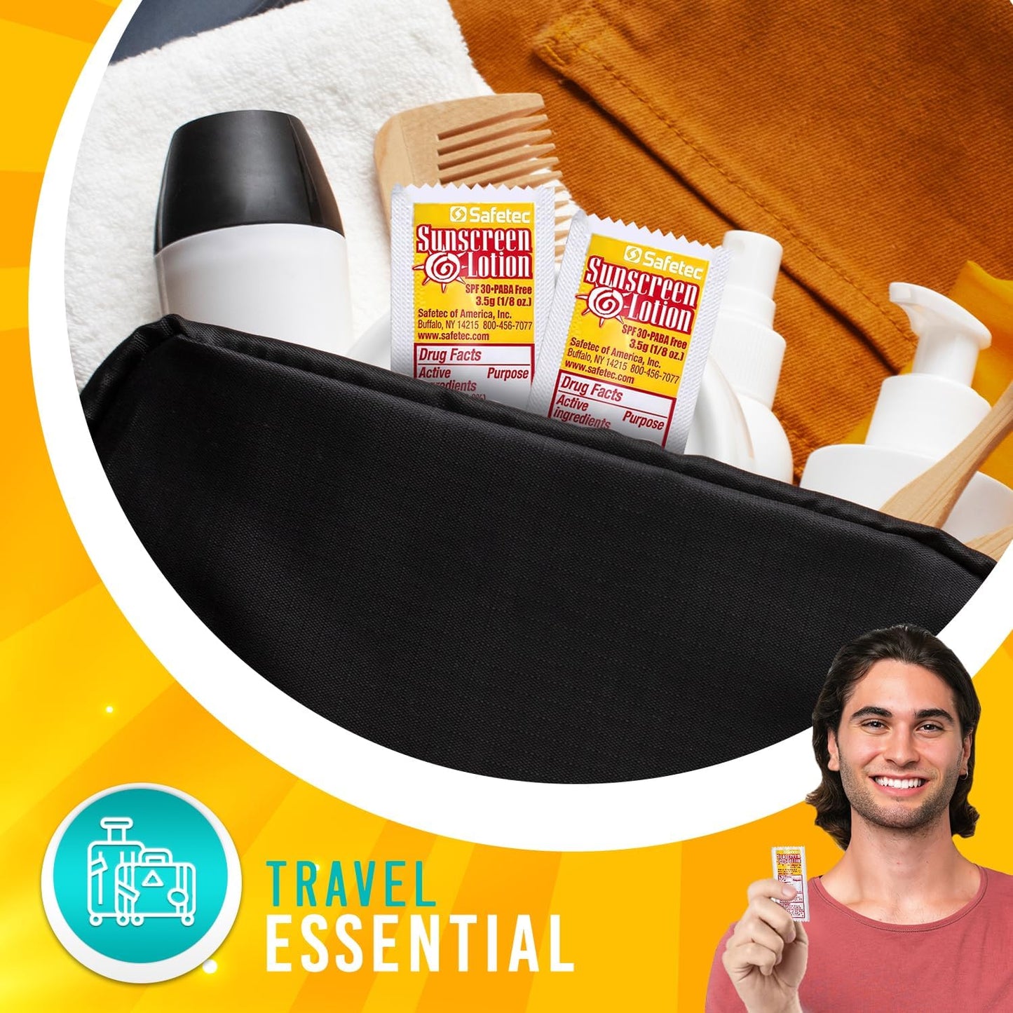 Safetec Sunscreen Lotion 53700 3.5 Gram Packets SPF 30 - (Box of 25)