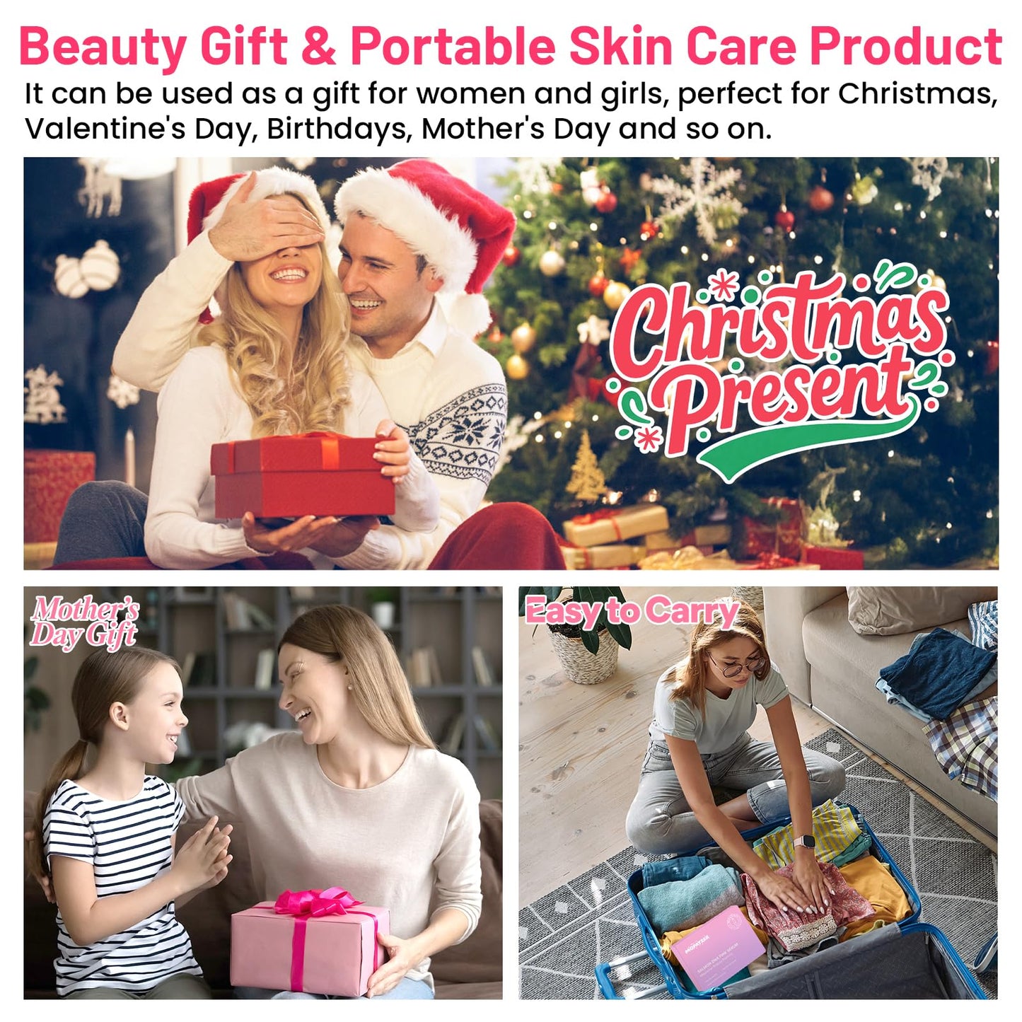 Pink Skincare Serum, High Purity Concentrated Essence, Intense Moisturization & Nourishment, Salmon DNA Skincare Serum for Firming Face & Repairing Skin, 0.05 fl.oz x 20 ampoules