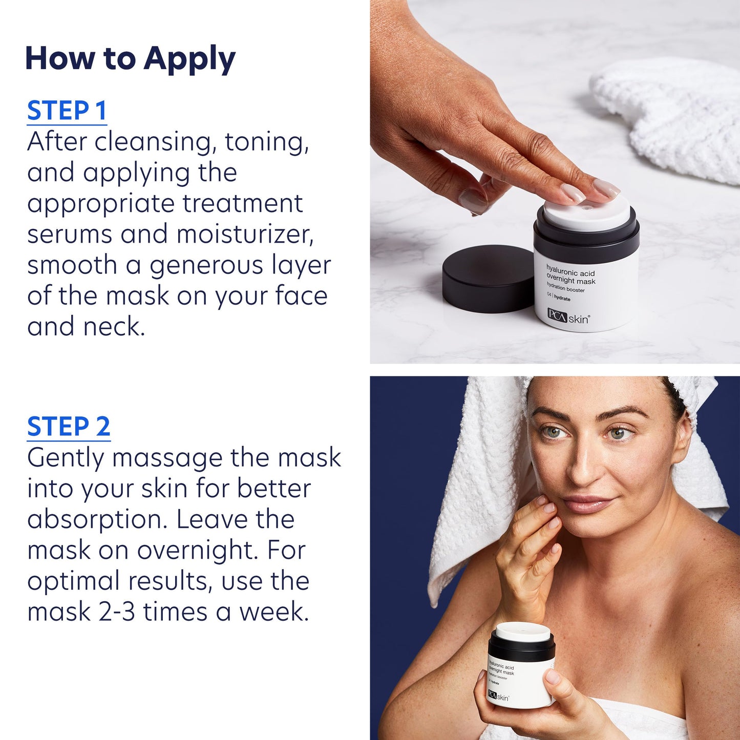 PCA SKIN Overnight Face Mask, Hyaluronic Acid Overnight Mask, Brightening Face Mask Rejuvenates and Hydrates Skin Overnight, Helps Boost Skin Radiance and Luminosity, Anti Aging Face Mask, 1.8 oz Jar