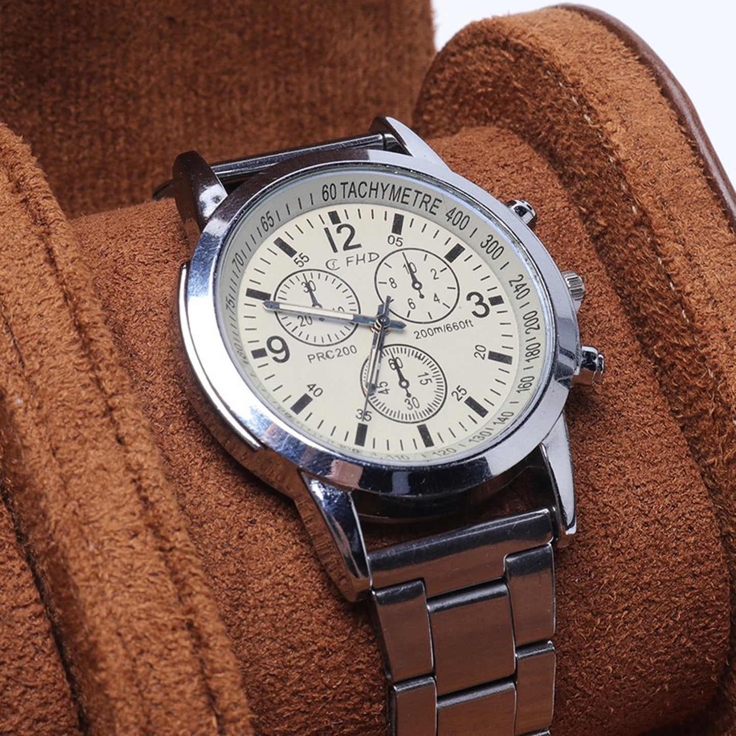 Longjet Watch Roll Travel Case for Men Portable Watches Organizer Box with Removable Velvet Pillow Holder (2 Slot Brown)