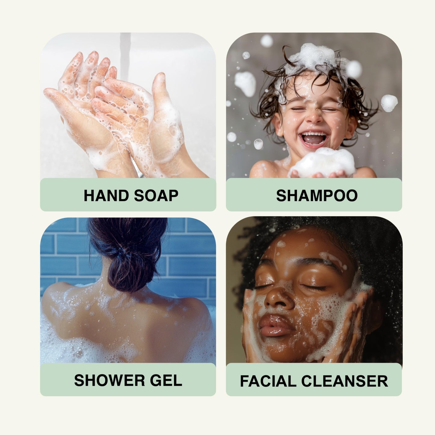 EDITBYLIBRA 2oz Travel Size Foam Pump Bottle-3 PCS, Empty Leak-Proof, TSA Approved, Travel Foaming Pump Bottles for Shampoo, Shower Gel, Hand Soap, Facial Cleanser (Clear)