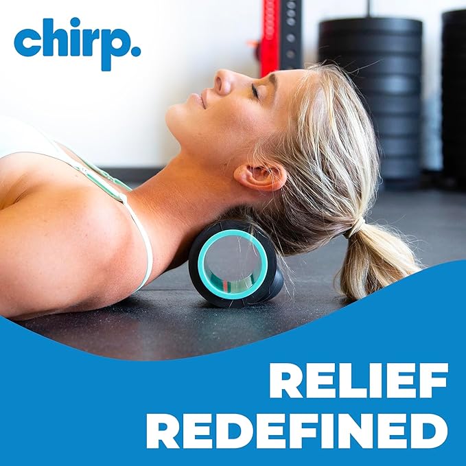 Chirp RPM Rolling Percussive Massager for Ultimate Neck & Headache Relief - Whole Body Rejuvenation, Deep Tissue Therapy, Hands-Free Base, Rechargeable - Mint 4"