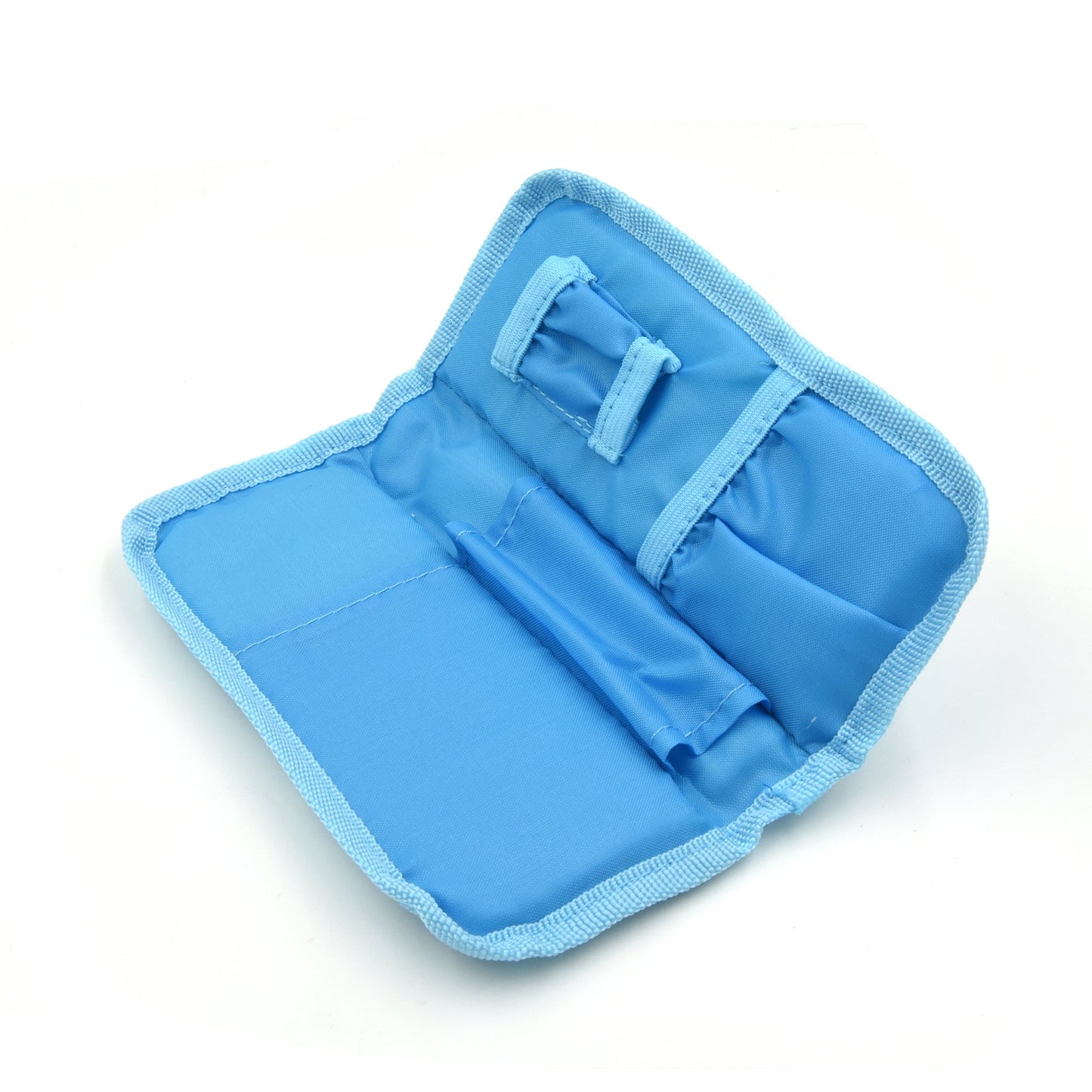 Goldwheat Insulin Cooler Travel Case Diabetic Medication Organizer Medical Cooler Bag with 2 Ice Pack Waterproof and Insulation Liner, Light Blue