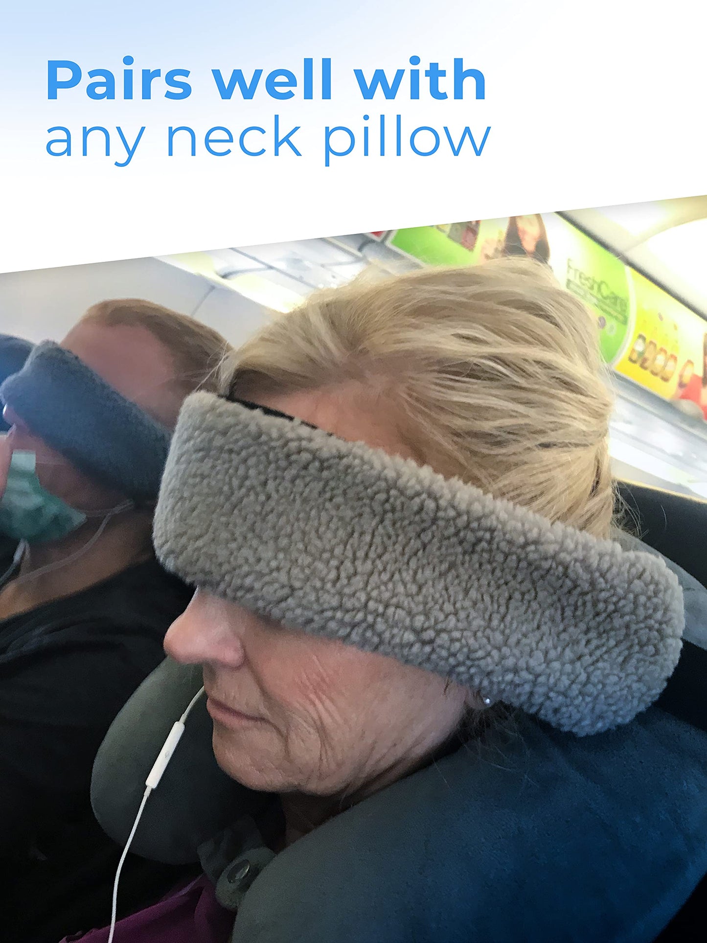 SeatSleeper Travel Pillow Alternative Stops Bobbing | Airplane Head Straps and Car Support Band | Great on Travel Upright | Super Comfy Neck Support | Small & Compact