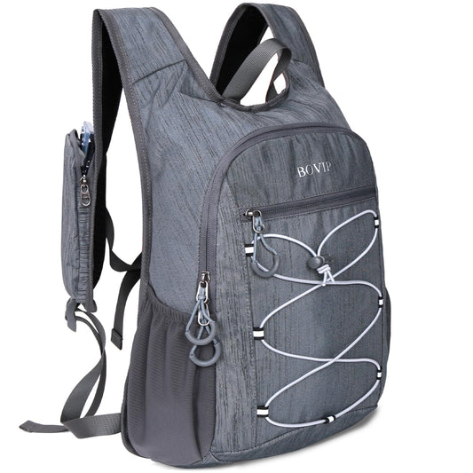BOVIP 20L Hiking Backpack Lightweight Packable Hiking Daypack Small Travel Outdoor Foldable Shoulder Bag Gray