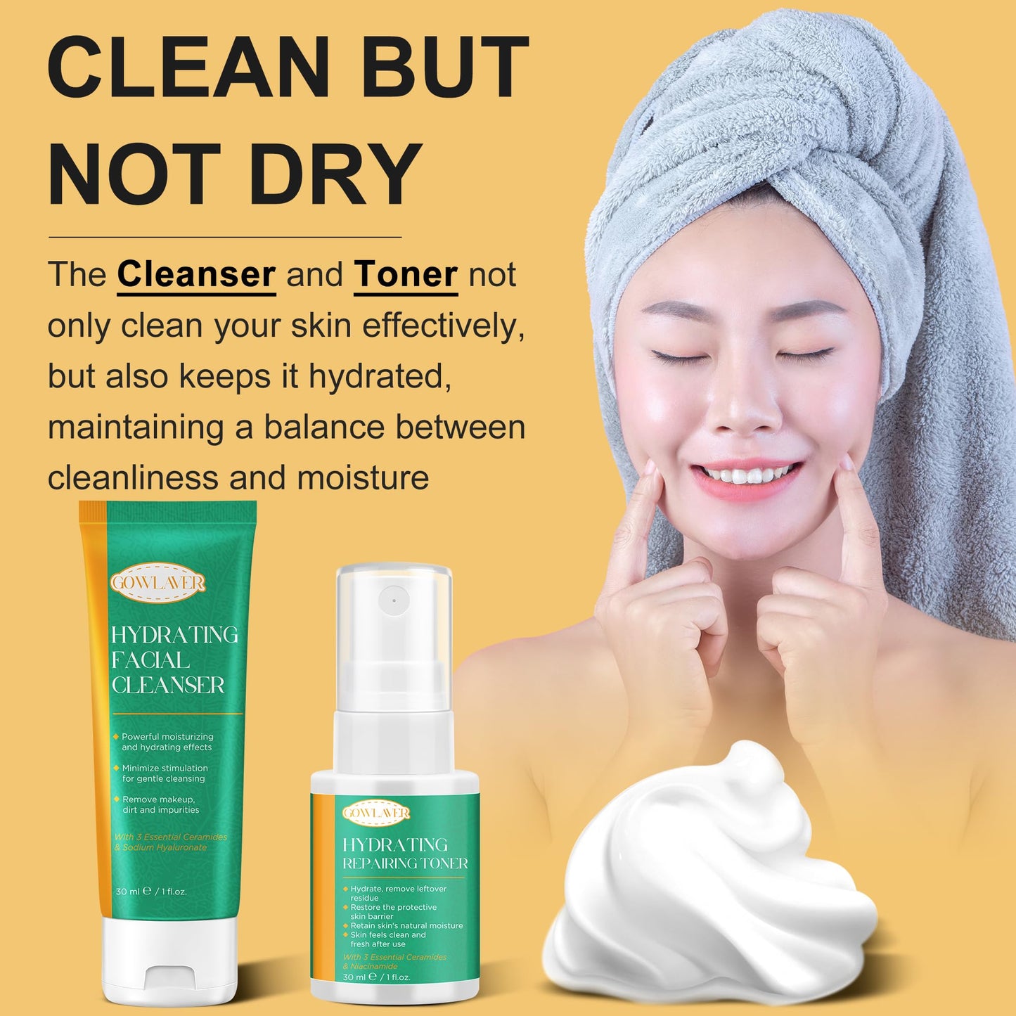 Skin Care Set for Women Teen - Hydrating & Anti-Aging Facial Routine Skincare Products Gift Set,Cleanser,Toner,Retinol Serum,Niacinamide Hyaluronic Acid Serum & Face Cream - Gifts for Women Christmas