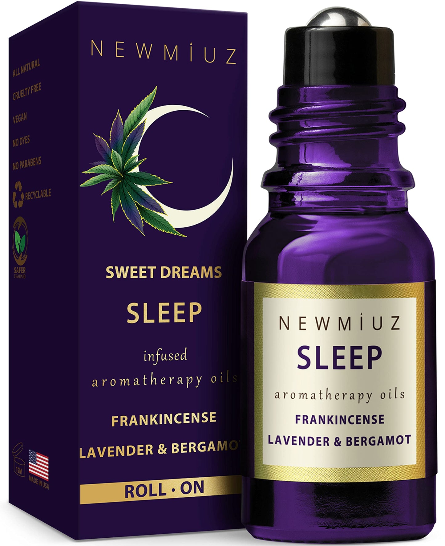 Sleep Well Roll On Essential Oil Anti Stress Calming Aromatherapy Stick Blend Lavender Bergamot Frankincense Destress Relaxation Stress Gift for Women
