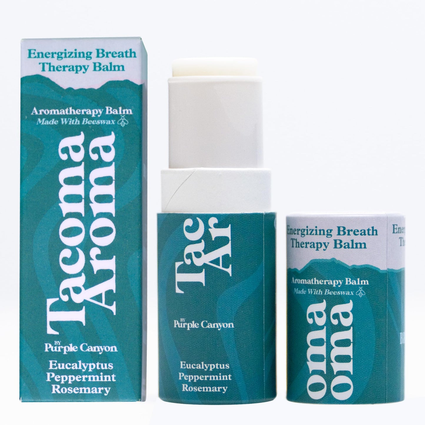 PURPLE CANYON Essential Oil Balm Stick | Energizing Breath Aromatherapy Balm | Body Balm Stick | Eucalyptus, Peppermint, Rosemary Essential Oils Blend Encourages Energy and Clarity | 6.5 Grams