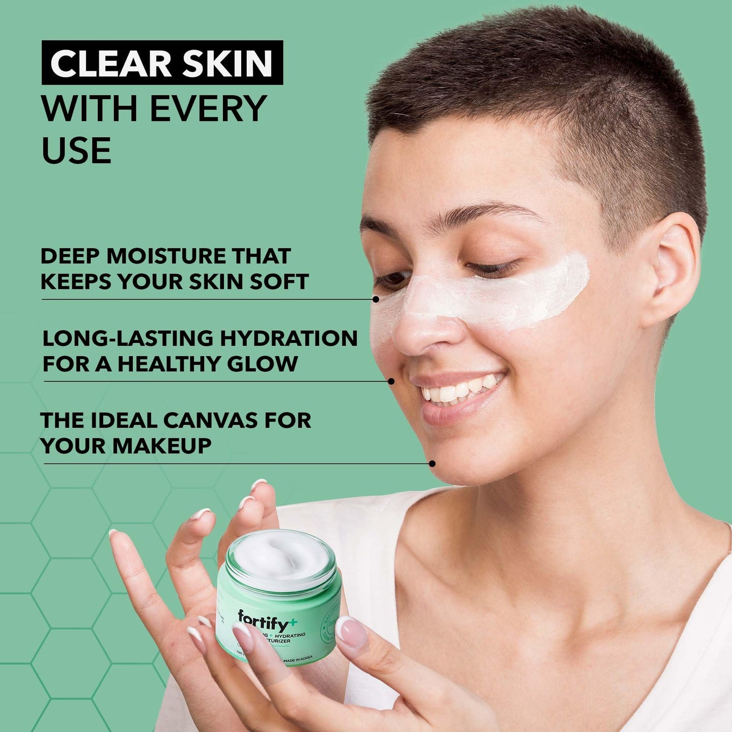 Fortify Skincare Hyaluronic Acid Moisturizer For Face with Collagen & Aloe - Dermatologist-Tested Anti-Aging Korean Skin Care - Ultra Hydrating & Nourishing - Fragrance & Alcohol-Free - 50ML/1.7Fl.Oz