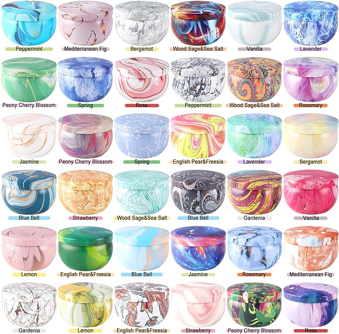 Scented Candles Gift Set 2.5 oz×36 Pack, Soy Wax Aromatherapy Candles for Home, Travel Tin Candles for Yoga Sleep Relax Body