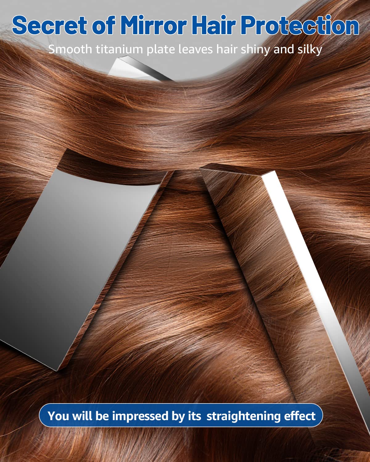 Nano Titanium 1.7" Wide Flat Iron for All Hair - Straightener with 5 Temps and Dual Voltage