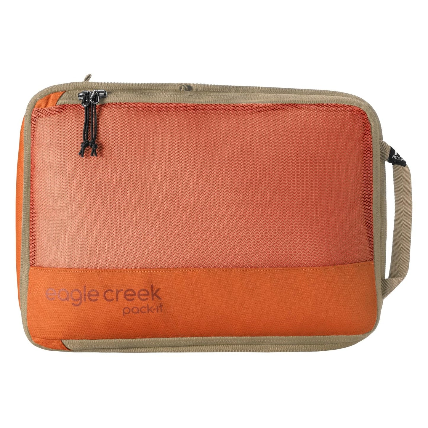 eagle creek Pack-It Reveal Compression Cube - Lightweight Compression Cube for Optimizing Luggage Space - Convenient Top Handle - Easy-Grab Zipper - Washable - Medium - Mandarin