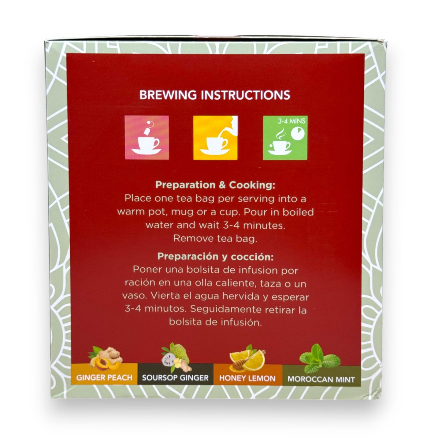 Herbal Wellness Caffeinated Green Tea Collection 100 Ct Variety Sampler Pack 4 Flavors: Honey Lemon, Moroccan Mint, Soursop Ginger, Ginger Peach, Eco Friendly Teabags Non GMO Sugar Free Keto