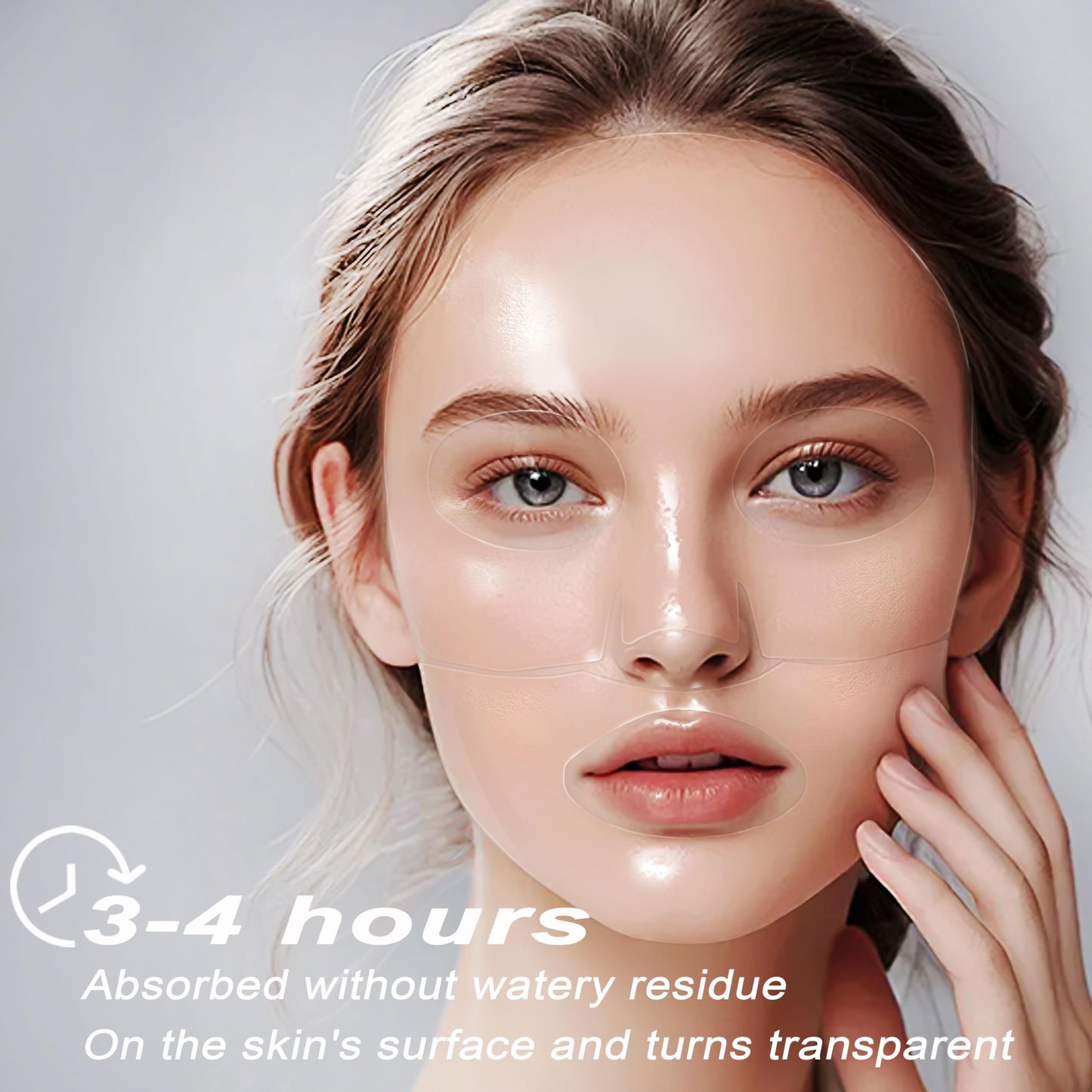 Bukamkom(8pcs Collagen Face Mask, Hydrogel Overnight Face Mask for Hydration & Soothing, Hydrogel Collagen Facial Mask, Face Masks Facial Masks Skincare