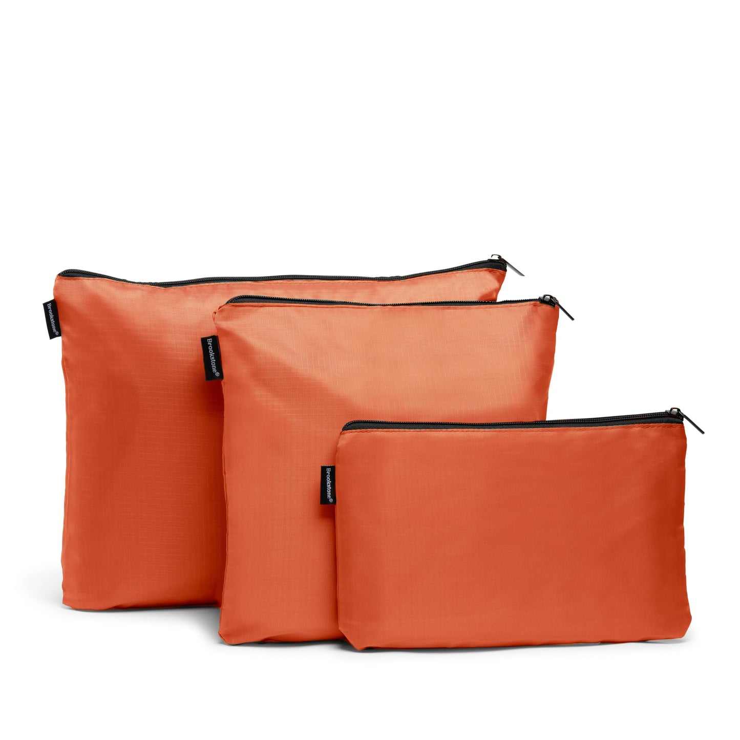 Brookstone Packing Cubes - 6 Piece Compression Packing Cubes for Travel - Tear Resistant Travel Essentials Bag Organizer Set, Orange