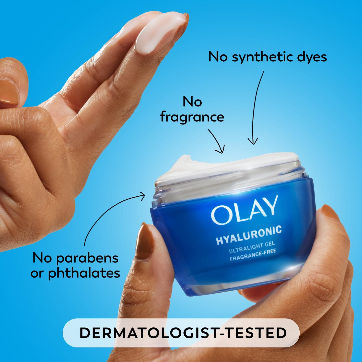 Olay Regenerist Hyaluronic + Peptide 24 Gel Face Moisturizer, Fragrance-Free, Trial Size, .5 oz