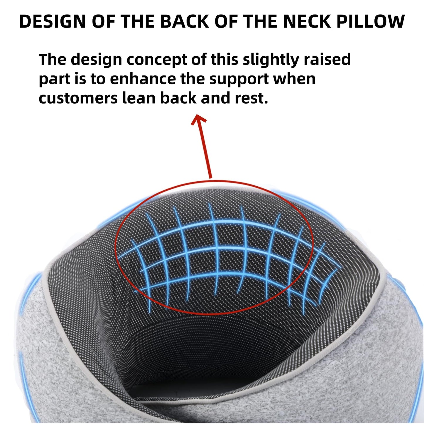 WYCWYQDR Neck Pillow for Traveling,Premium Memory Foam Travel Pillow, Removable Washable Neck Pillow Cover, Suitable for Airplanes,Offices and Cars