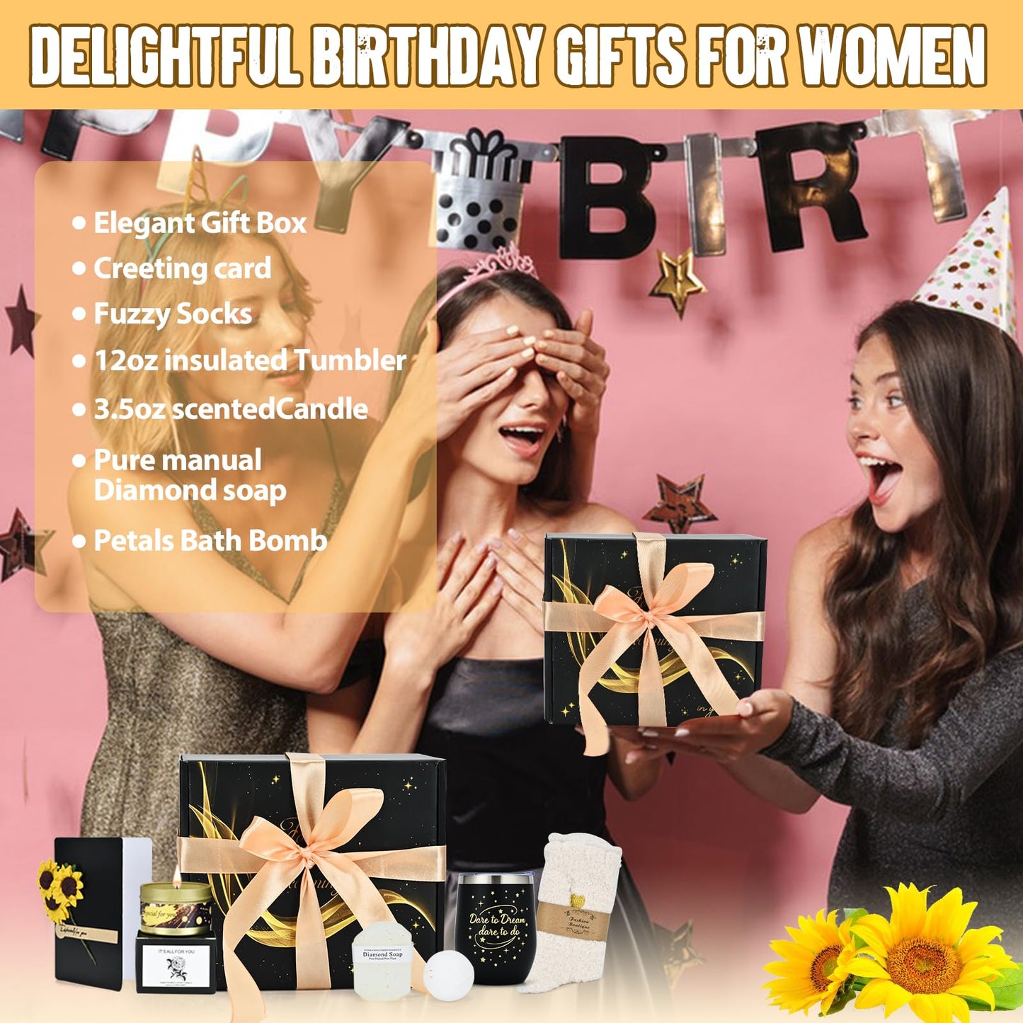 Birthday Gifts for Women, Gift Basket for Relaxing Spa, Unique Gifts for Her, Friends, Mom, Sister, Coworker, Wife, Girlfriend,teenage girl gifts