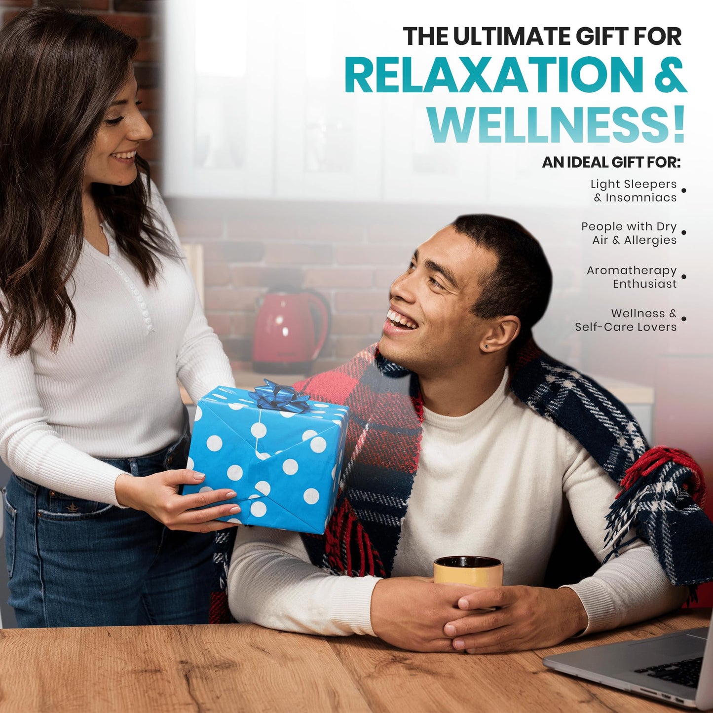 Dreamlax Rain Humidifiers for Bedroom – Cool Mist Essential Oil Diffuser, White Noise Machine with 10 Nature Sounds, 7 LED Lights, Remote Control & Decorative Raindrop Lamp