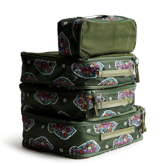 Vera Bradley Women's Ripstop Packing Cube Set, Kew Gardens Green, One Size