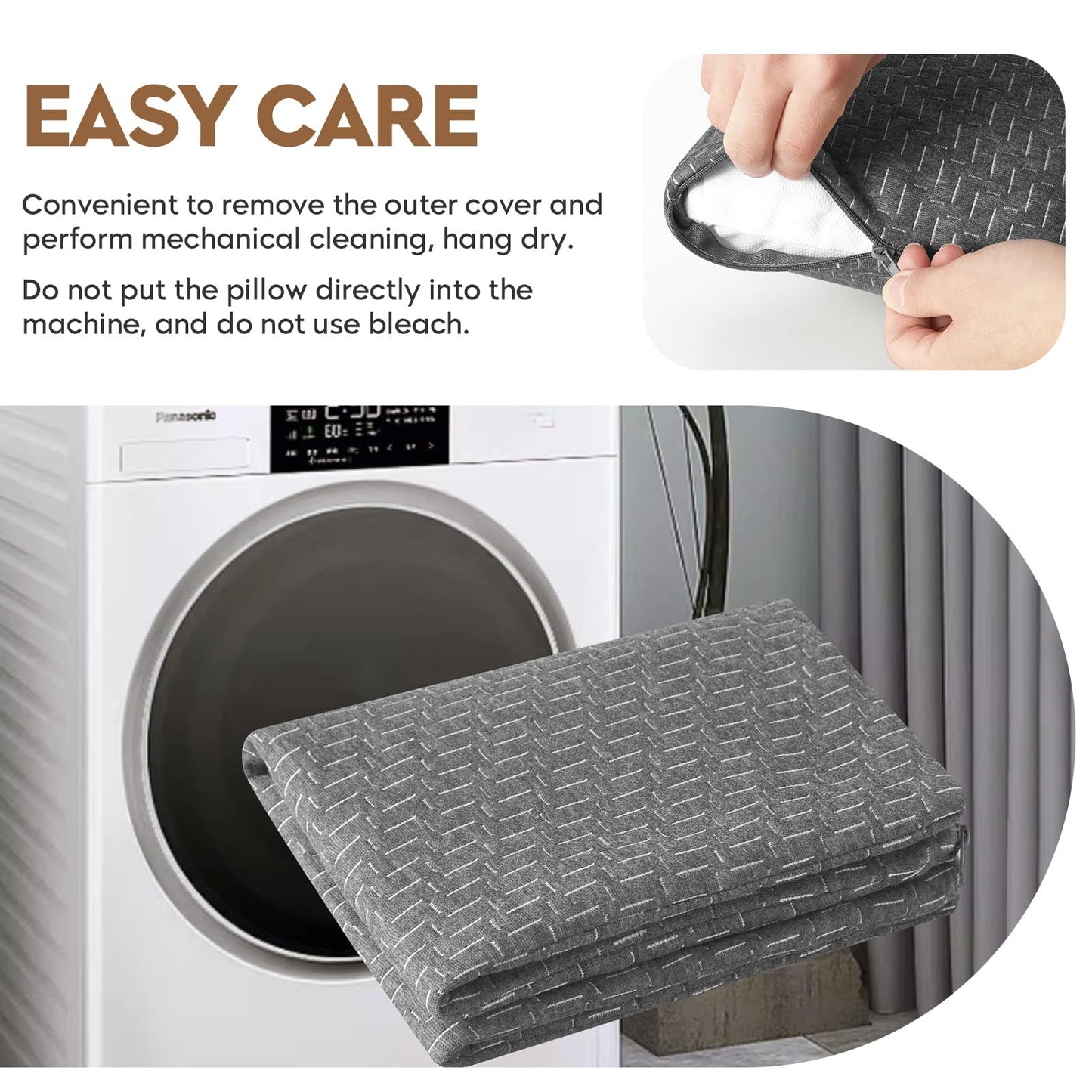 PEUJEW Small Shredded Memory Foam Pillow, Camping Pillow Travel Pillow - Compressible Medium Firm, Breathable Cover, Ideal Backpacking Hiking, Airplane and Car