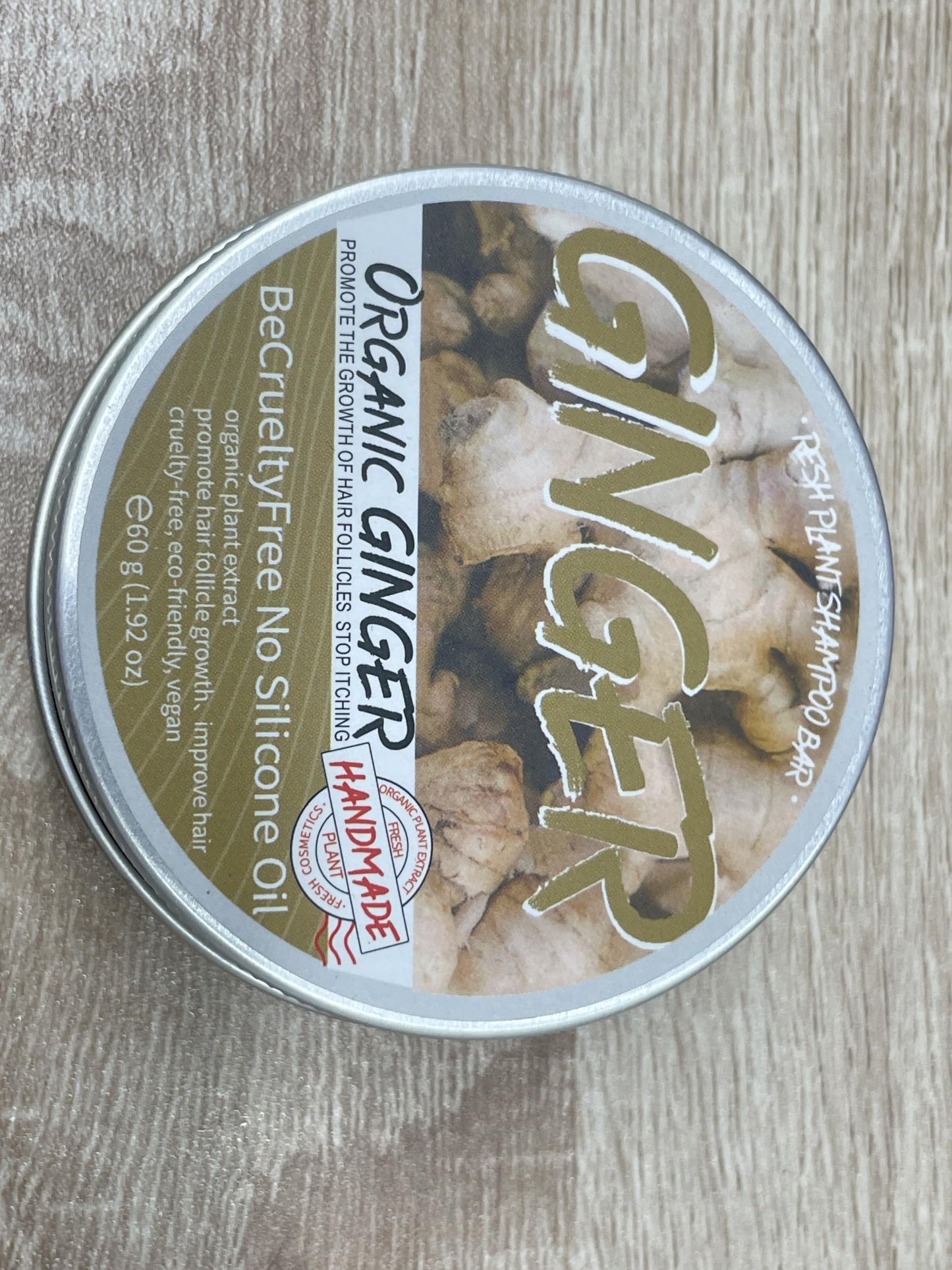 Starhig Ginger Hair Regrowth Shampoo Bar, 3 Pcs, Natural Organic, Promotes Growth, Repairs Damaged Hair, Suitable for All Hair Types