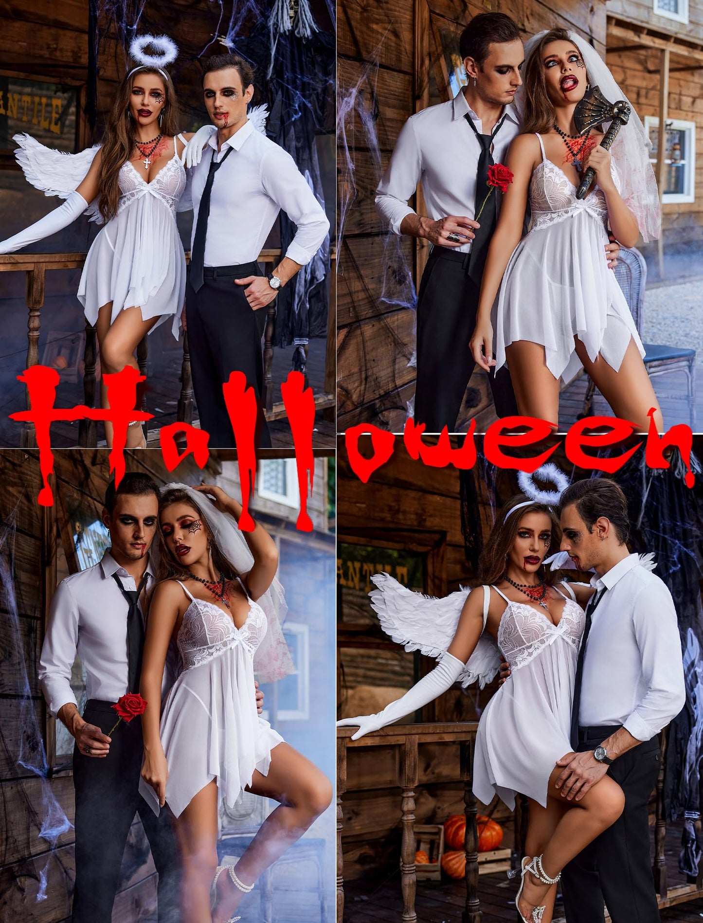 Avidlove Wedding Lingerie for Bride Lace Babydoll Sexy Lace Sleepwear for Women White