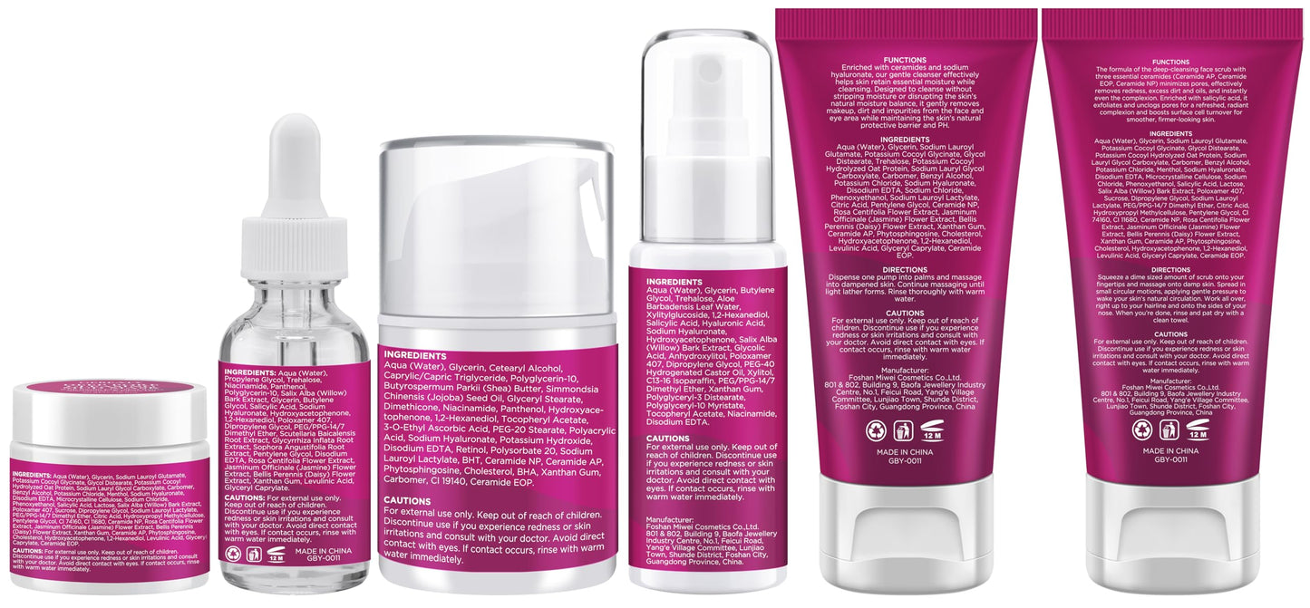 Skin Care for Teens 10-12,Women Skincare Set with Salicylic Acid,Professional Pore Minimizer Soothe, Hydrate, Oil Control, Deep Cleanse Women Facial Skin Care Products,Teen Girls Gifts Trendy Stuff