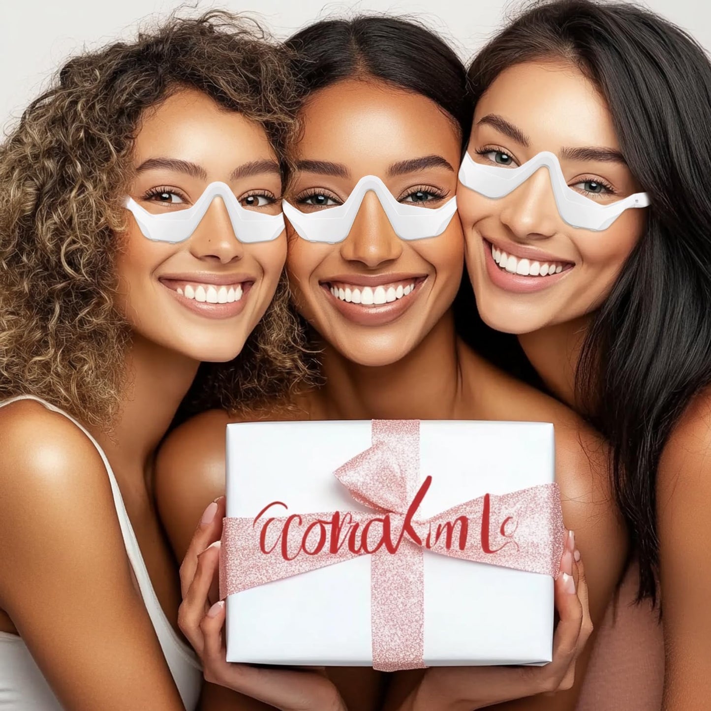 Under Eye Red Light Therapy Glasses - LED Eye Massager for Dark Circles, Puffiness, Wrinkles & Eye Strain Relief | Under Eye Red Light Therapy Device