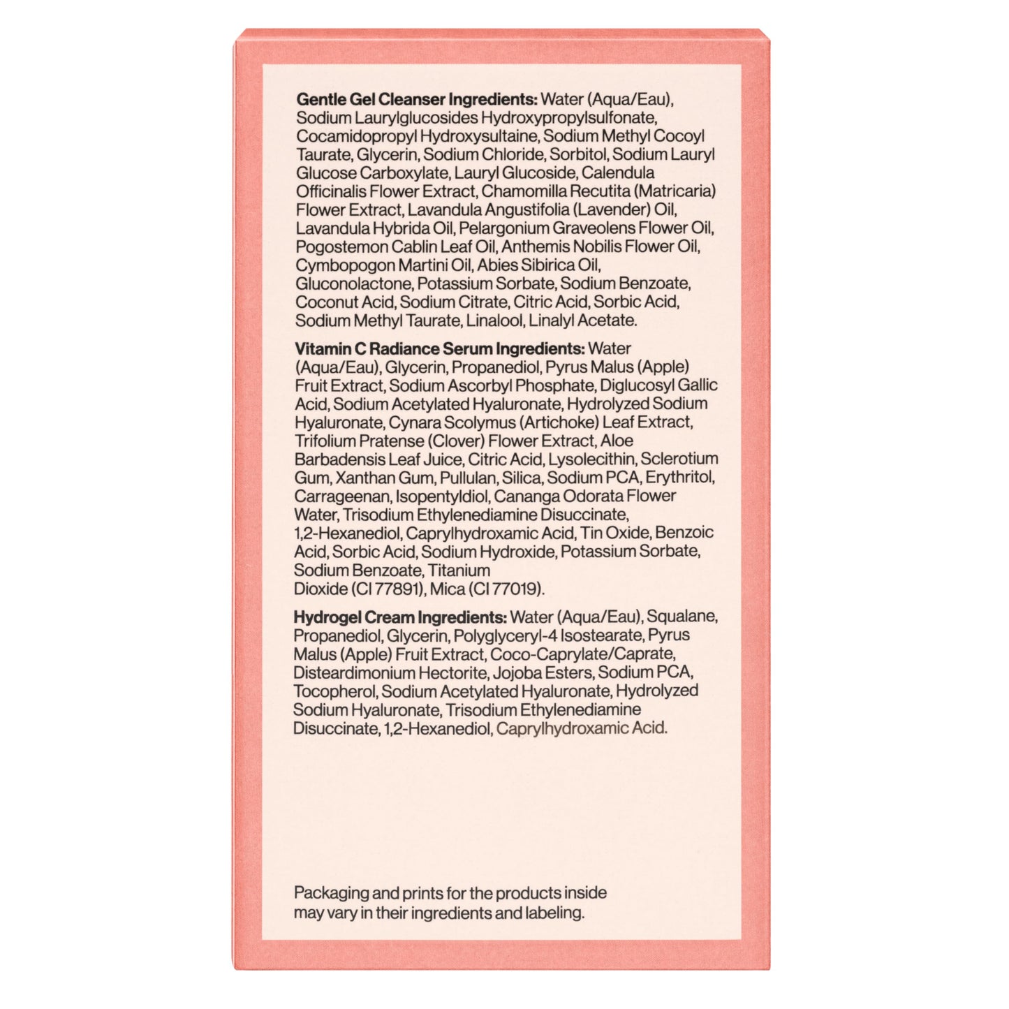 Honest Beauty The Icons Skincare Trio Travel Kit | Mini Hydrogel Cream, Gentle Gel Cleanser, Vitamin C Radiance Serum | Gentle for Sensitive Skin + Vegan