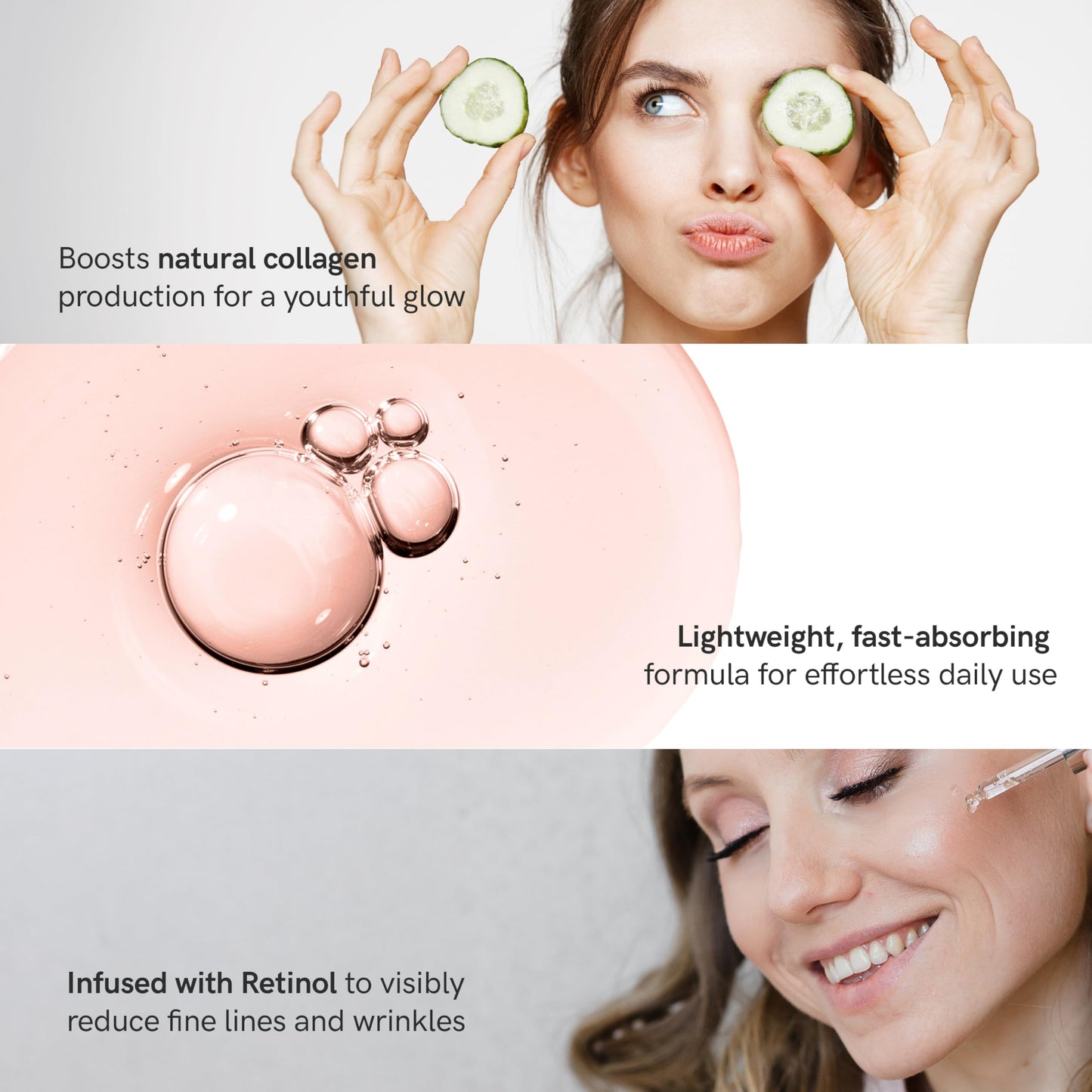 The Beauty Elixir Collagen & Retinol Serum For Face - Ultra Hydrating, Restores, Smooths & Reduces Wrinkles - Dermatologist Tested, Natural Ingredients, Clean Beauty - Korean Skin Care - 1.69 Fl. Oz