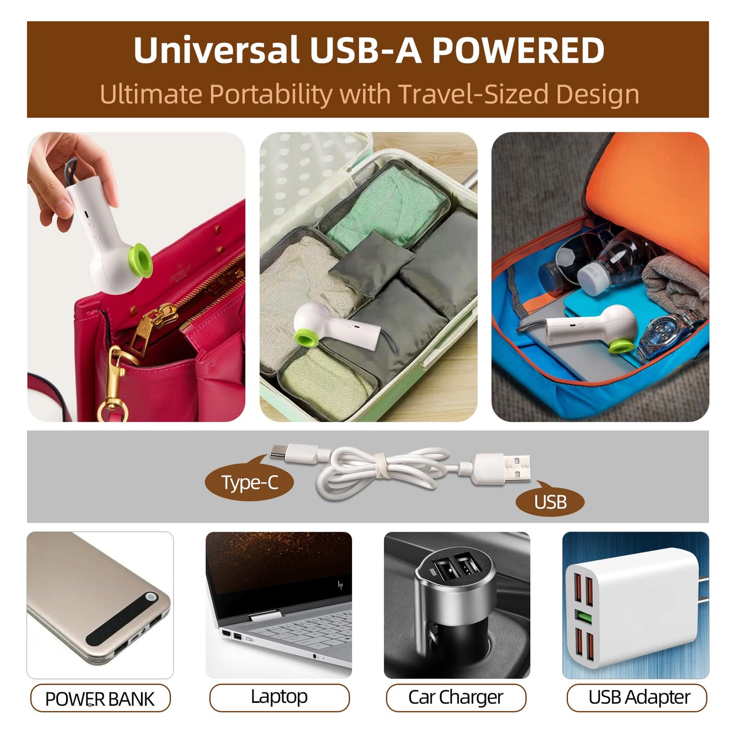 VACKFOX 6 Pack Travel Vacuum Storage Bags with Pump, Vacuum Seal Bags for Clothing, Compression Bags for Travel(2L+2M+2S), Space Saver Kit for Clothes with LED Light