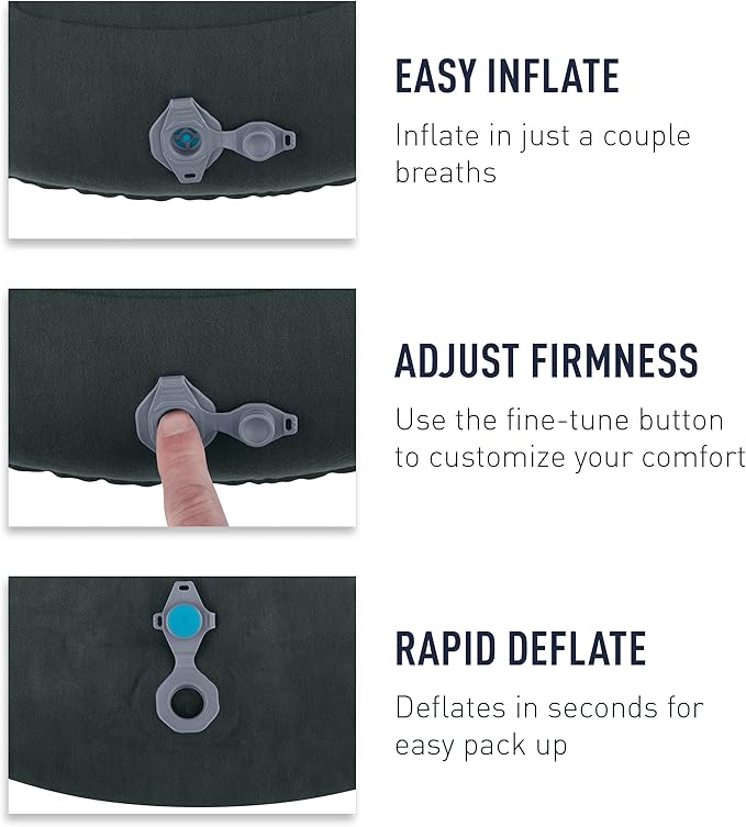 Sea to Summit Aeros Ultralight Inflatable Camping and Travel Pillow, Deluxe (22 x 14), Sea Foam