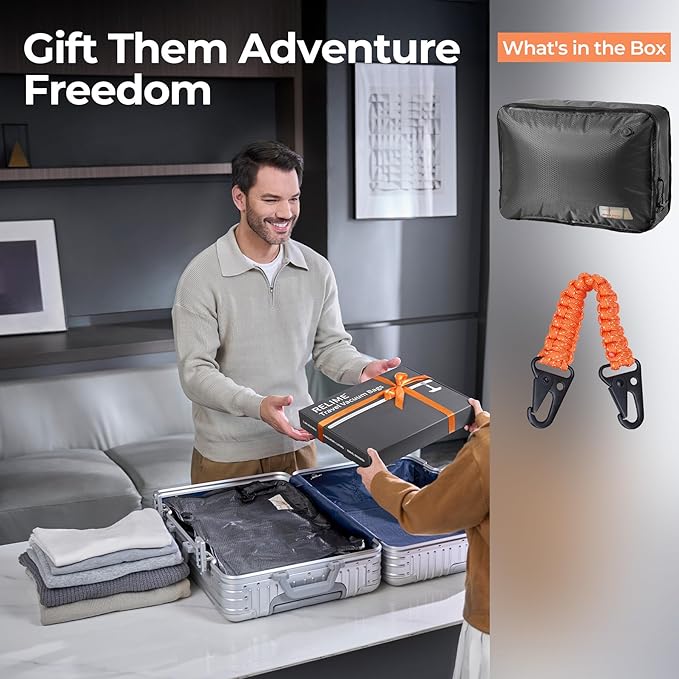 Apex Series Vacuum Bags for Travel Luggage, 180° Open, Reusable Compression Bags for Carry On Suitcases and Backpack, Vacuum Seal Packing Cube for Cloth (1Large No Pump)