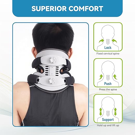 Adjustable Cervical Neck Traction Device for Home Use, Portable Over Door Neck Stretcher with Posture Corrector, Pain Relief & Decompression Support