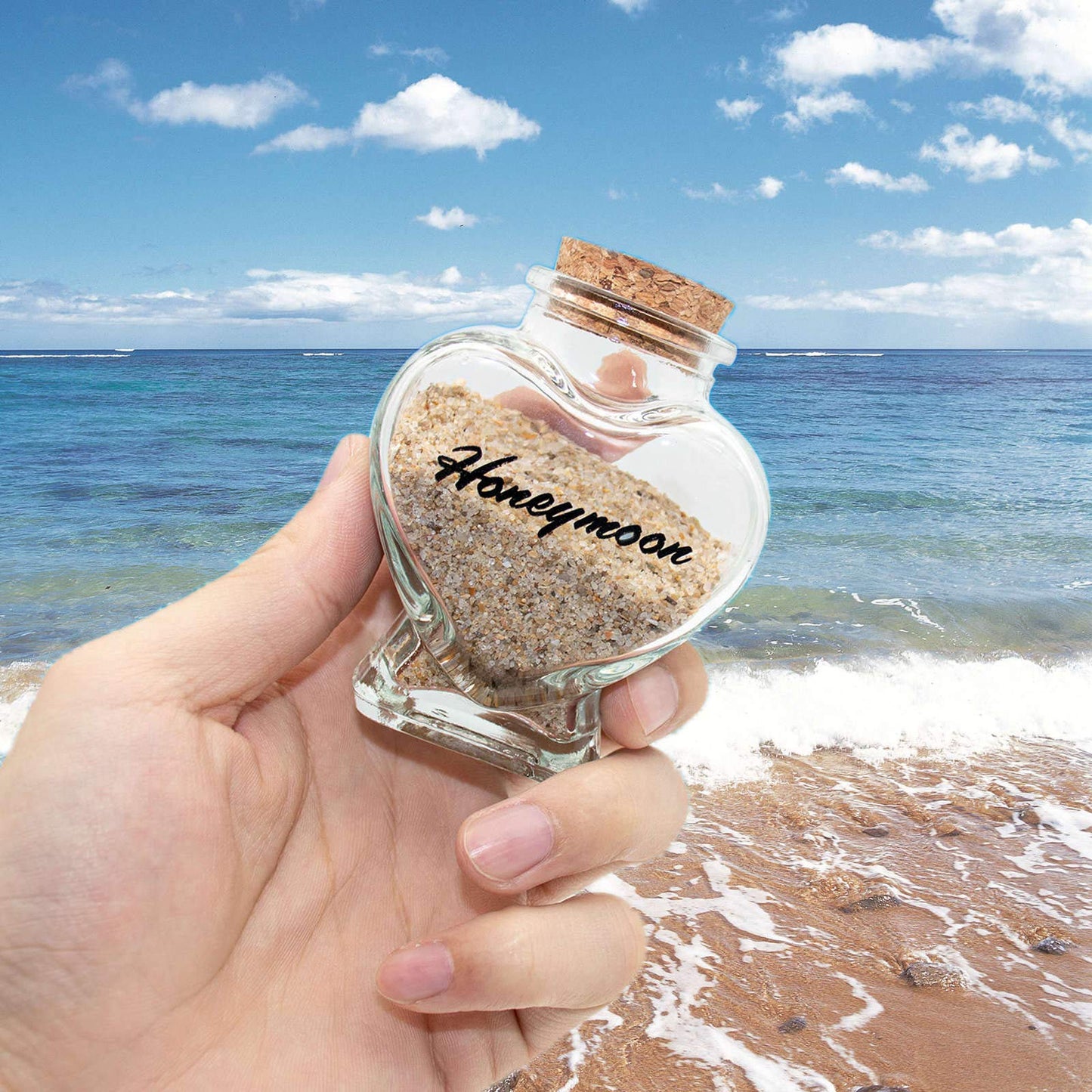 Honeymoon Gift - Honeymoon Sand Keepsake Jar - Wedding,Bridal Shower Gifts for Newlywed, Bride,Travel Gift for Couples,Fiance.