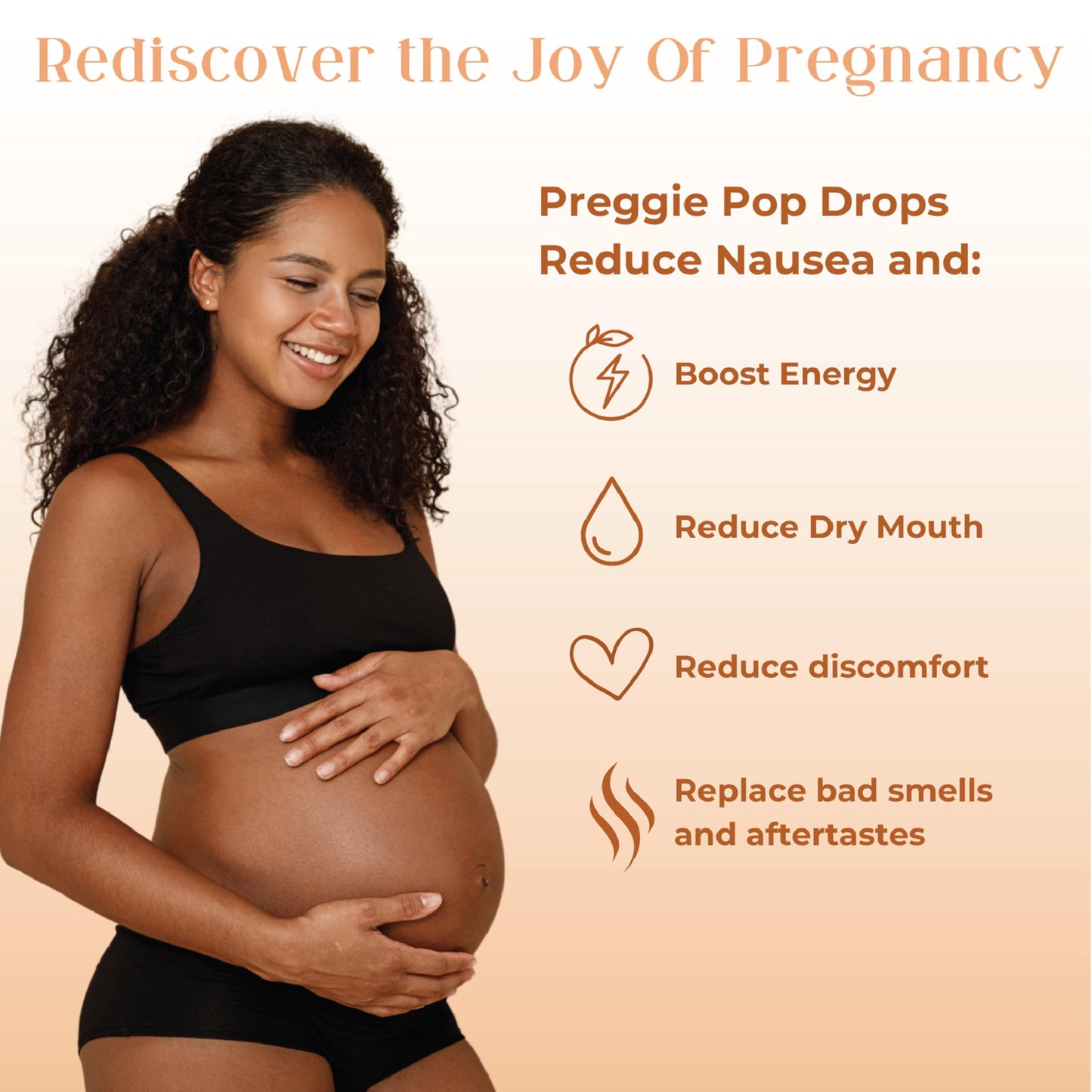 Preggie Pop Drops Plus with Vitamin B6 for Pregnancy Nausea Relief, Morning Sickness Candy with Essential Oils for Pregnant Women – Natural Raspberry, 32 Count