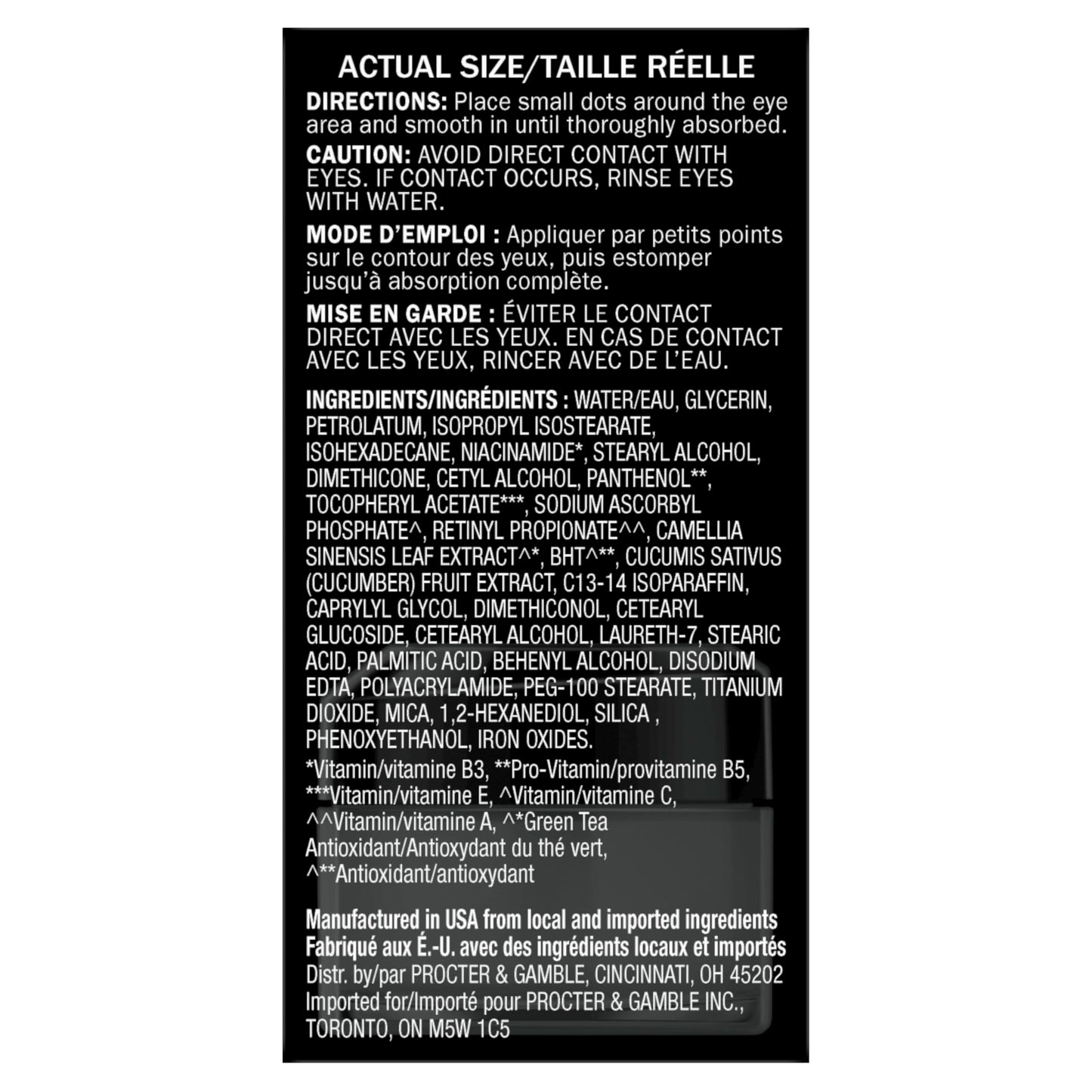 Olay Eye Cream, Total Effects Anti-Aging Treatment, 7-in-1 Hydrating, Evens Tone, Brightens, Smooths Line Lines, Minimizes Look of Pores, Firms, Reduces Dark Spots - Fast Absorbing, 0.5 Oz